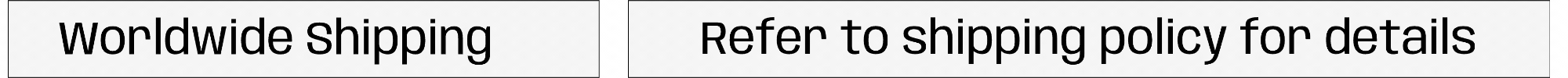 Text indicating worldwide shipping and estimated delivery time on a white background