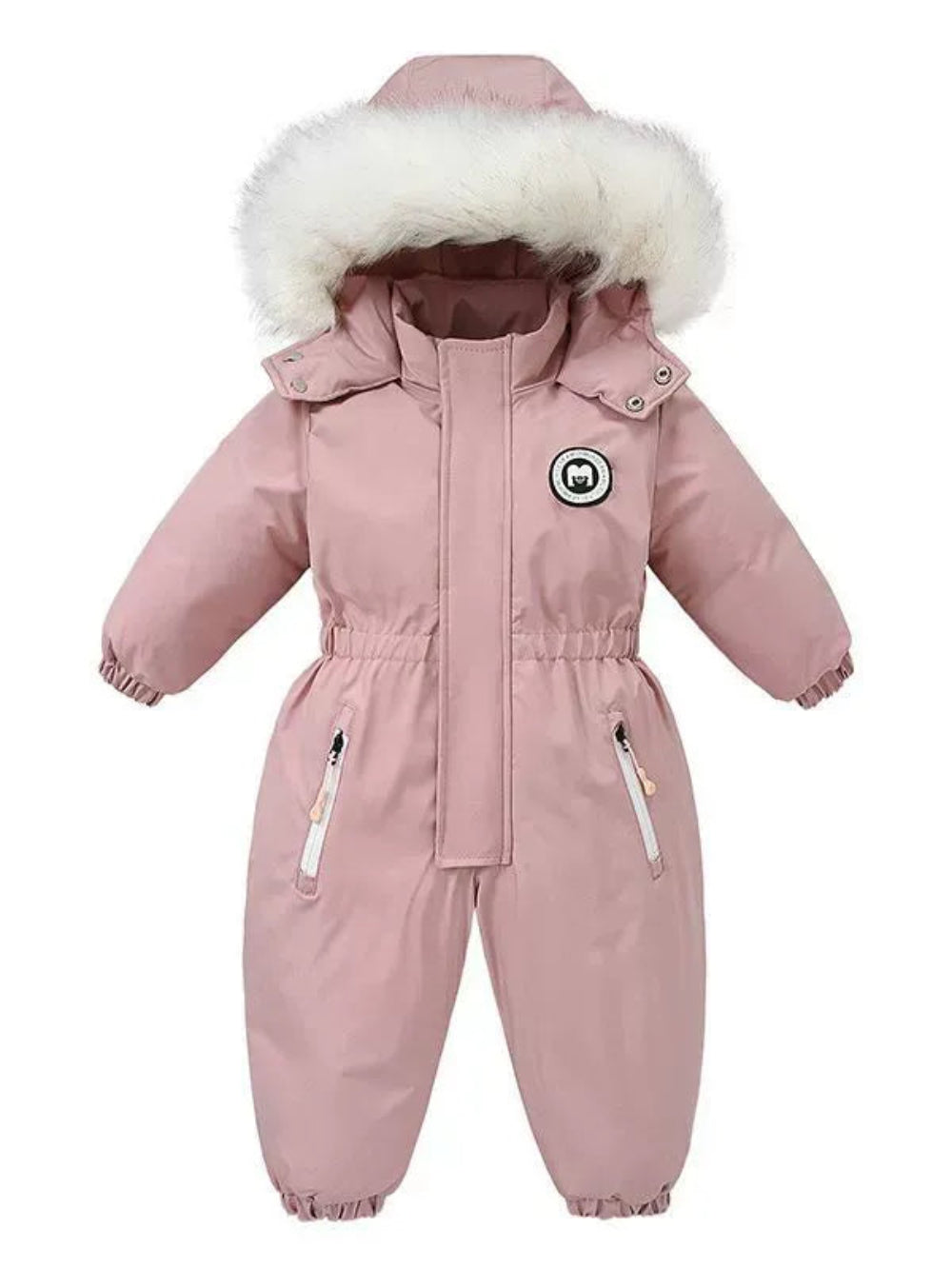 Baby's Faux Fur Hood One-Piece